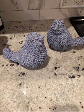 Set of 2 Rattan Wicker Birds by Valerie Parr Hill